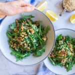 Asparagus, Spinach and Walnut Risotto (vegan +gf)