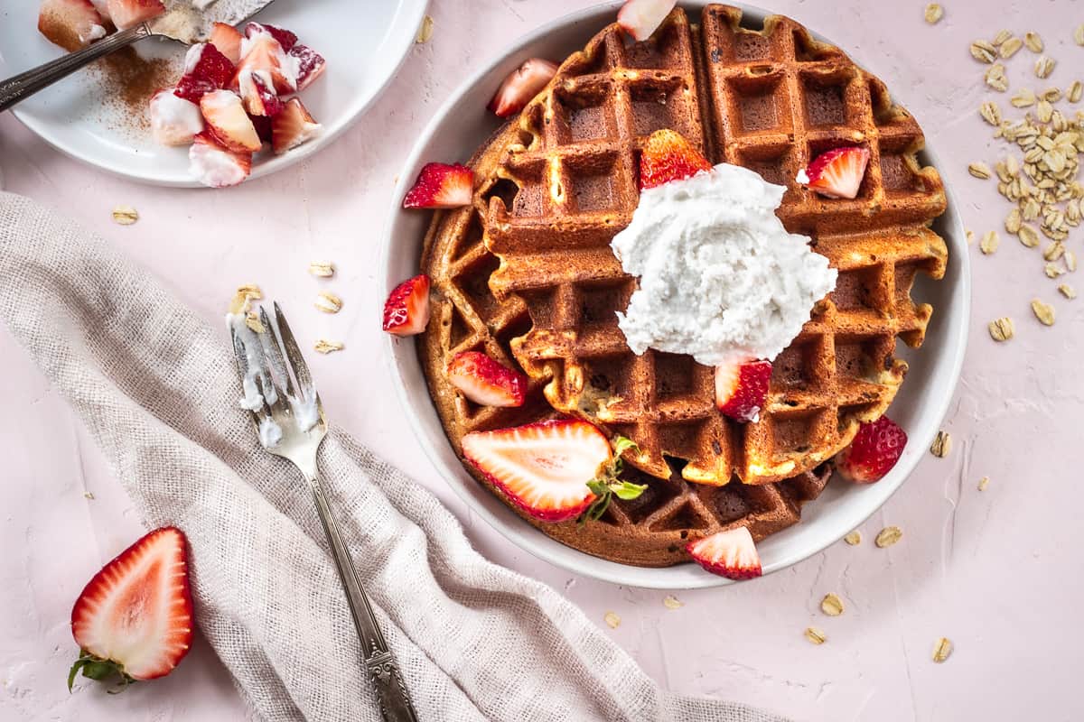 24 Ingredient Oatmeal Waffles (vegan, gluten-free) - Vancouver with