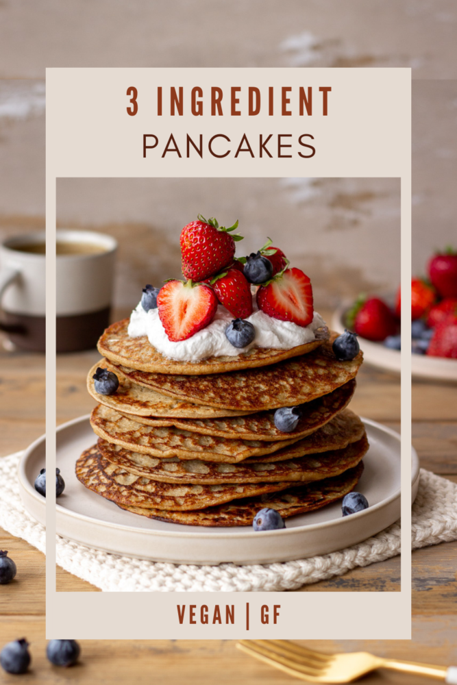 These easy vegan pancakes by Vancouver with Love contain just 3 simple ingredients: oats, bananas and dairy-free milk. Perfect as a healthy breakfast and a great family recipe, this is an original new way to enjoy your oatmeal!