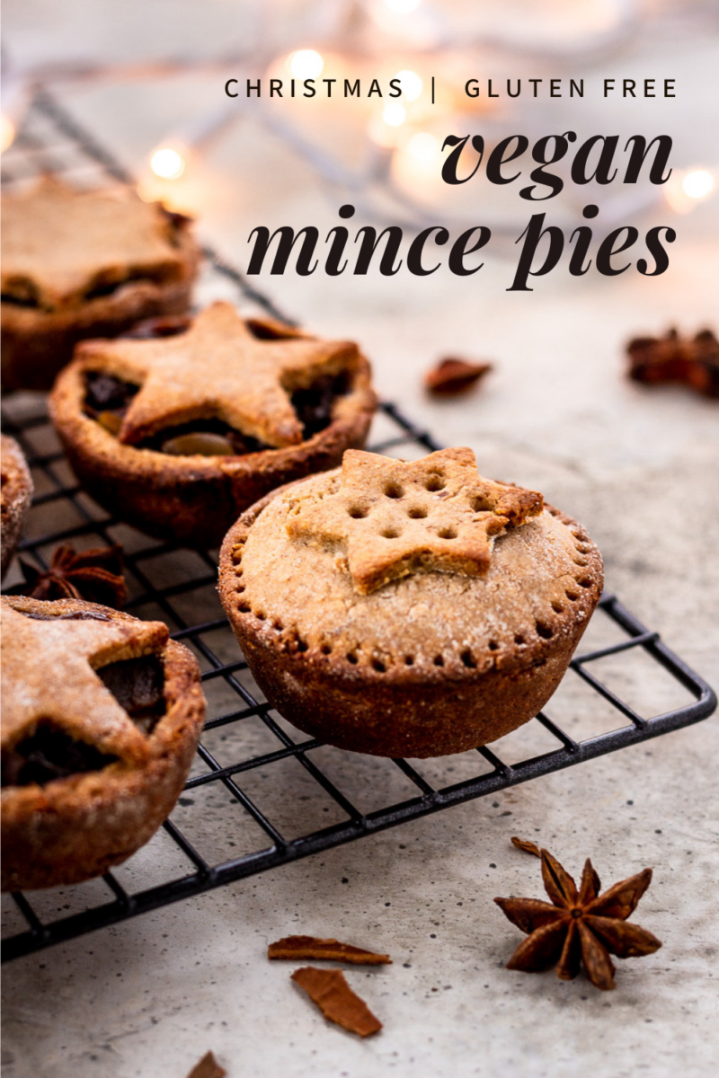 Enjoy these healthy Vegan Mince Pies - a plant-based version of the British Christmas food. Made with spiced fruits in a gluten free pastry, they're the perfect healthy Christmas dessert. Refined sugar-free too!