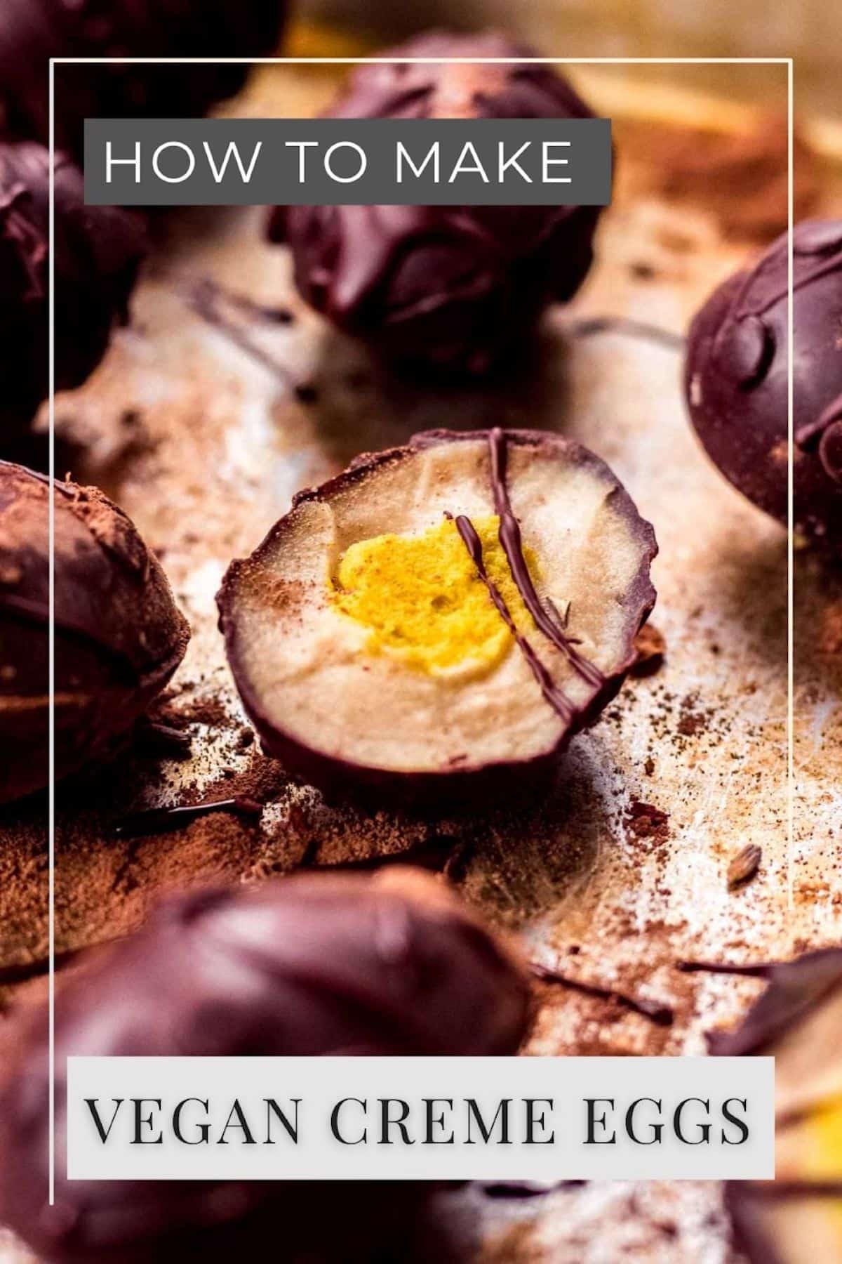 Made with 5 healthy ingredients, these vegan creme eggs are a great alternative to Cadbury eggs. They're refined sugar free and the perfect vegan dessert for Easter. 