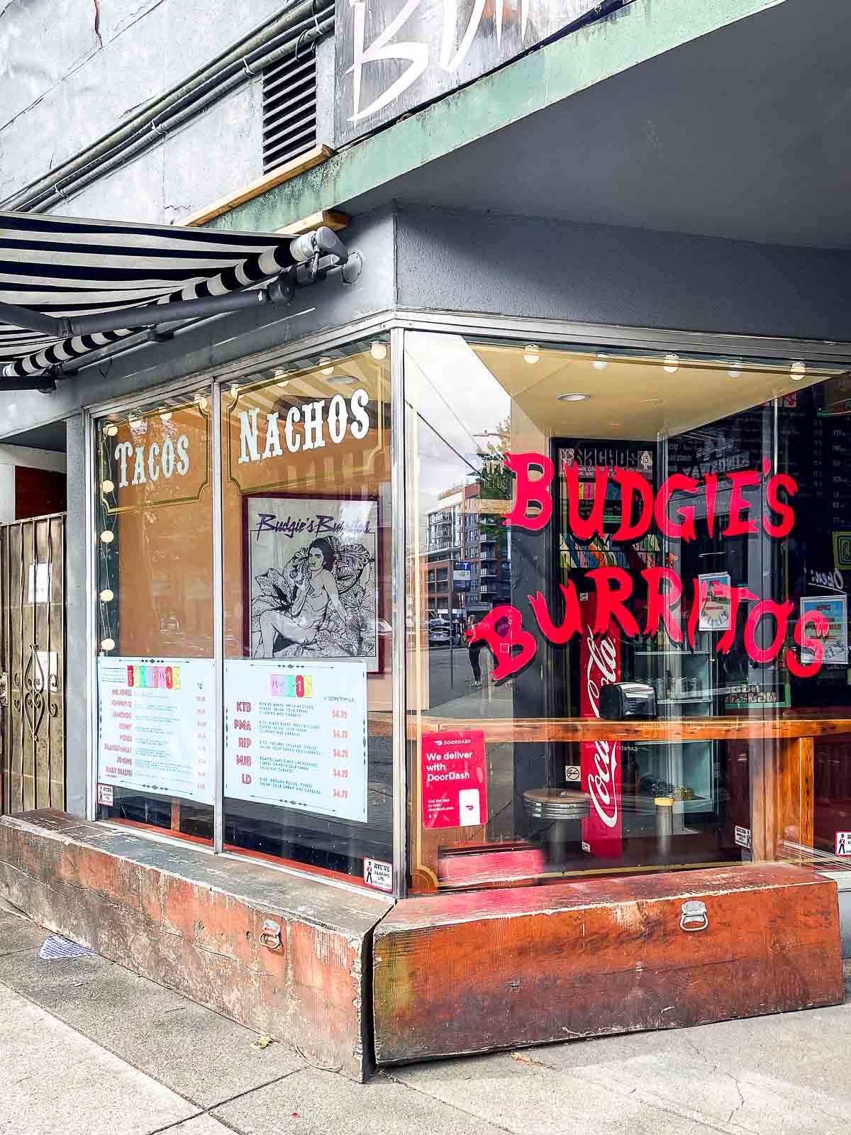 25 Best Vegan Restaurants in Vancouver BC for 2023 - exterior of Budgies Burritos